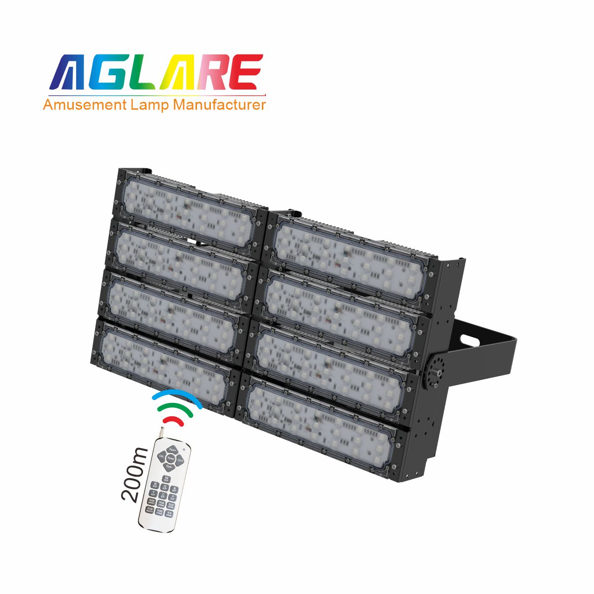 400WLED彩色投光灯泛光灯,变色户外射灯带？仄