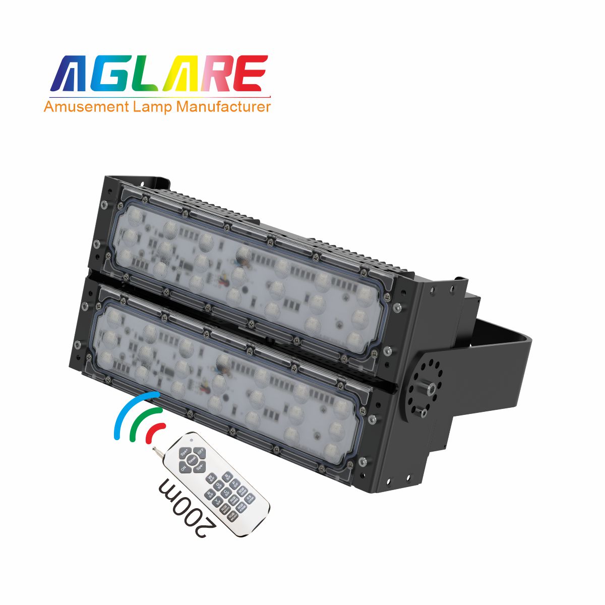100W LED彩色泛光灯 RGB投光灯带？仄